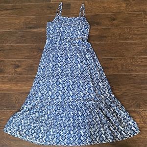 Gap blue and white midi dress